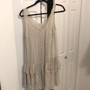 Hinge silk grey dress small
